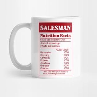 Salesman Sales Nutrition Facts Mug